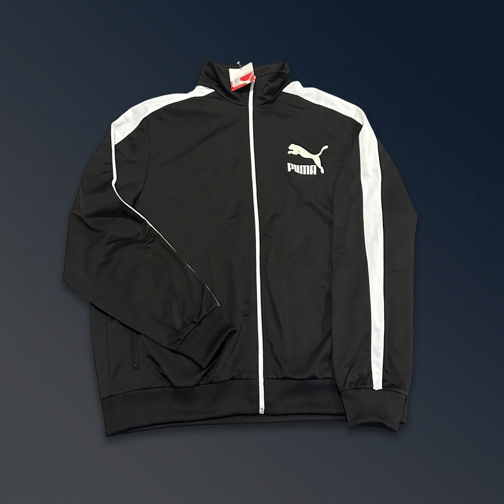 Puma Heroes T7 Track Jacket Mens XXL Black White Full Zip 557897 01 NWT